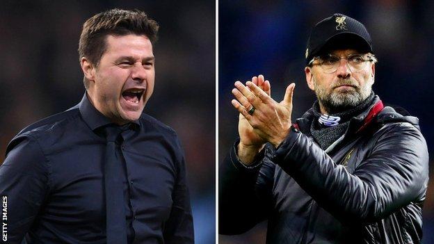 Tottenham manager Mauricio Pochettino and Liverpool boss Jurgen Klopp