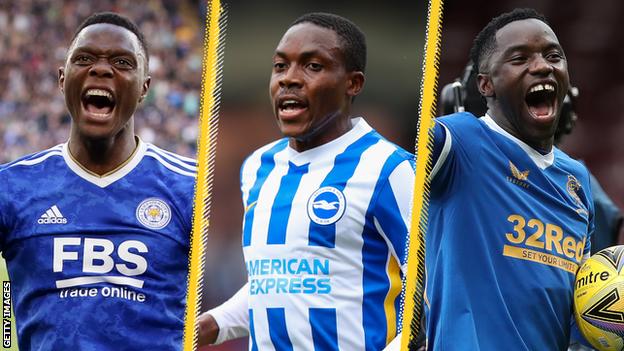 Leicester striker Patson Daka, Brighton midfielder Enock Mwepu and Rangers forward Fashion Sakala