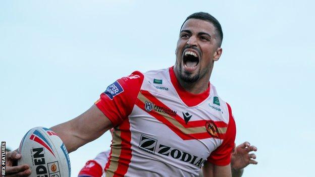 Fouad Yaha's flying finish helped Catalans overcome Hull KR in the second half
