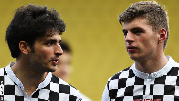 Max Verstappen and Carlos Sainz