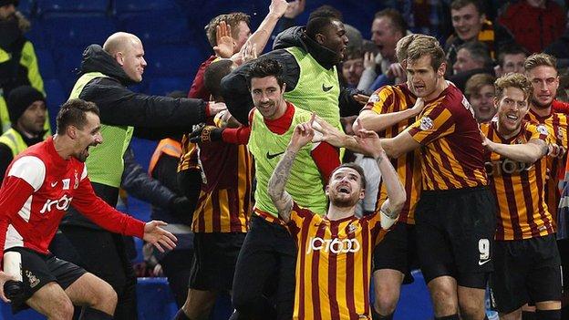 Bradford City beat Chelsea in the 2015 FA Cup