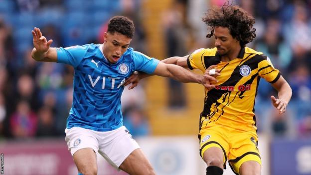 Tyrese Sinclair of Altrincham FC scores his side's second goal of the  News Photo - Getty Images