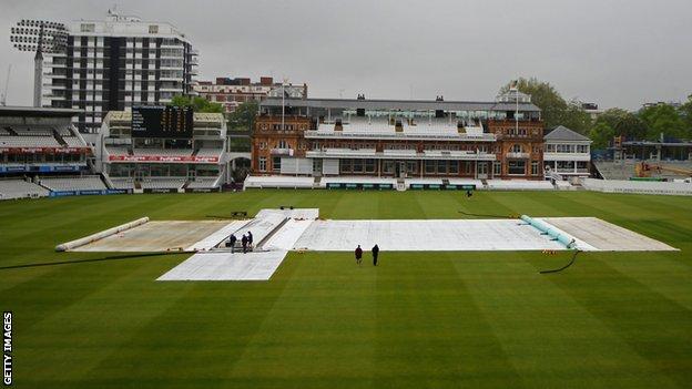 Lord's with the covers on