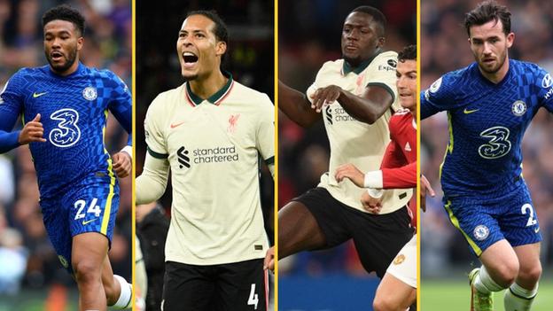 Reece James, Virgil van Dijk, Ibrahima Konate, Ben Chilwell