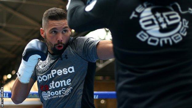 tony bellew signed glove