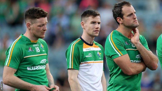 Monaghan pair Conor McManus and Karl O'Connell and Donegal's Michael Murphy show their disappointment after Ireland's series defeat in 2017