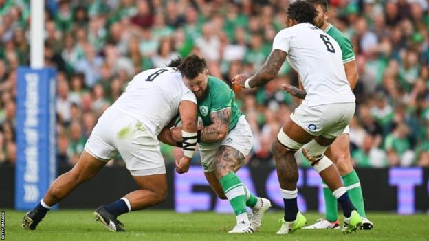 Billy Vunipola's high-tackle on Irish prop Andrew Porter