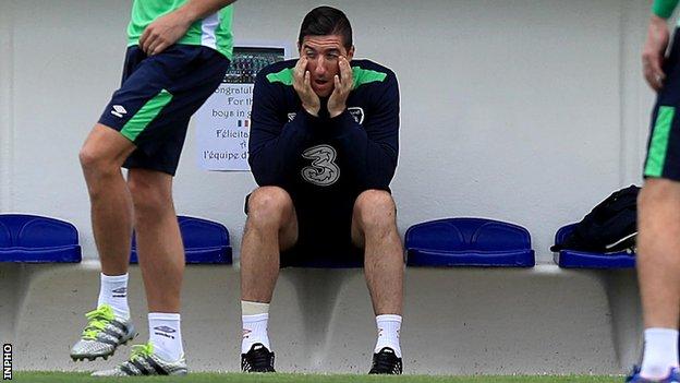 Stephen Ward sat out Republic training on Friday morning