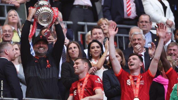 The FA Cup is the sixth major honour Jurgen Klopp has won as Liverpool boss, having already lifted the Premier League title, Carabao Cup, Champions League, Uefa Super Cup and Fifa Club World Cup