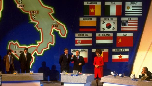 The draw is made for the 1990 World Cup