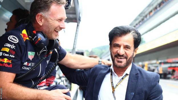 Mohammed Ben Sulayem and Red Bull's Christian Horner