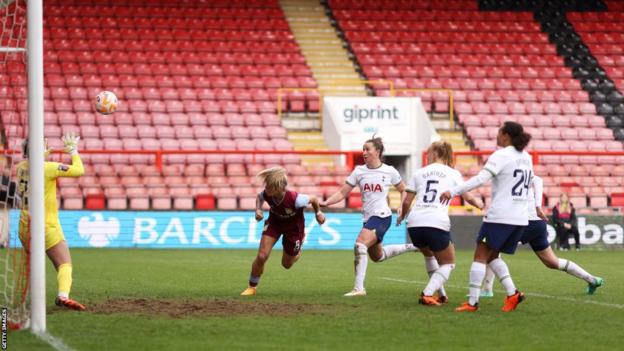 Rachel Daly has netted five goals in her past four Women's Super League games for Aston Villa, including doubles against Leicester and Tottenham