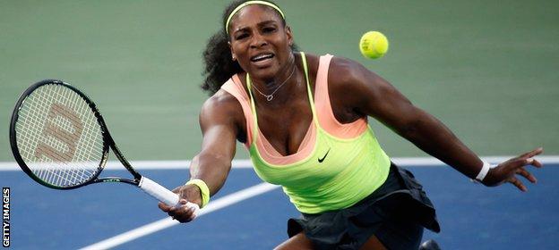 Serena Williams in semi-final action