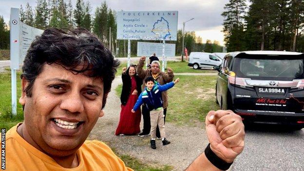 The Mathur family reach the Arctic Circle