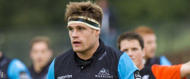 Gregor Hunter playing for Glasgow Warriors A