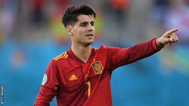 Euro 2020 Spain Striker Alvaro Morata Reveals Family Threatened At Euros Bbc Sport