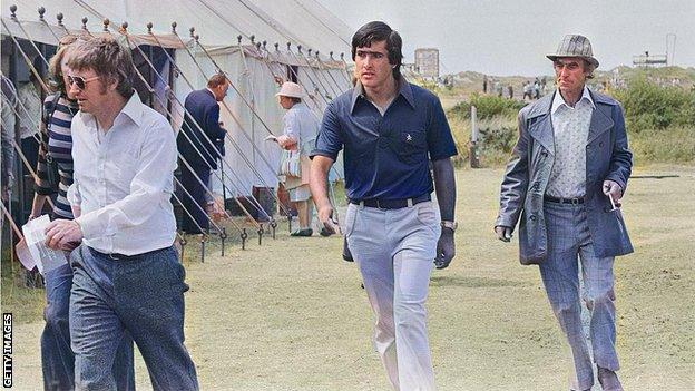 Maurice Flitcroft, posing with Seve Ballesteros