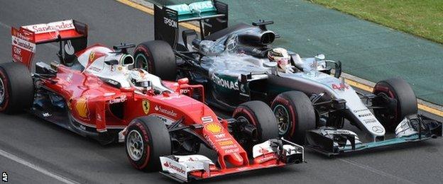 Sebastian Vettel and Lewis Hamilton