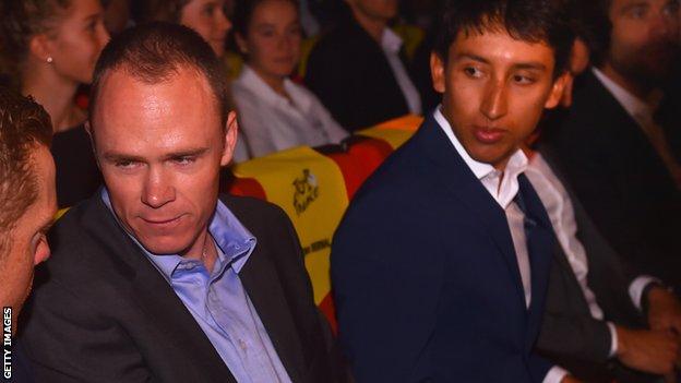 Chris Froome and Egan Bernal