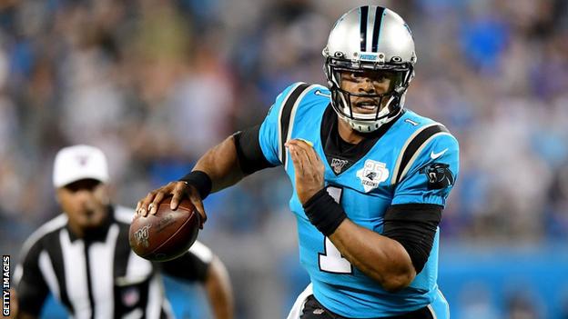 Cam Newton in action for the Carolina Panthers