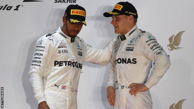 Lewis Hamilton and Valtteri Bottas