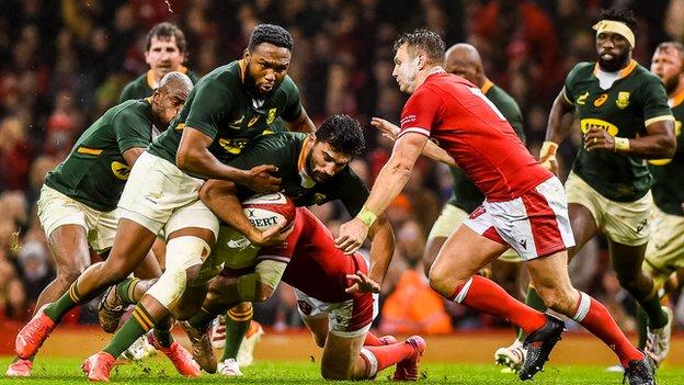 Wales led for 73 minutes before losing to South Africa in the 2021 Autumn Nations Series