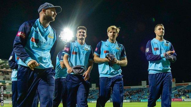 Yorkshire celebrate victory
