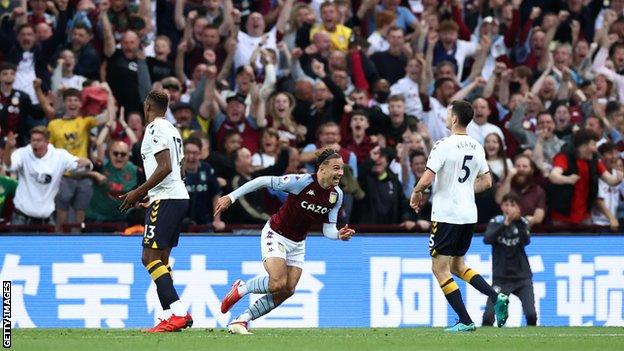 Matty Cash celebrates