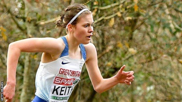 Megan Keith running for Great Britain