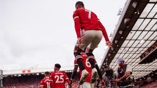 Cristiano Ronaldo lights up Old Trafford on return with double in