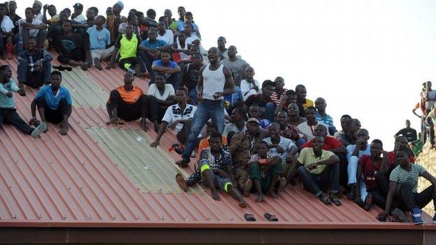 Fans also watched on roofs