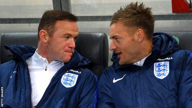 Wayne Rooney and Jamie Vardy