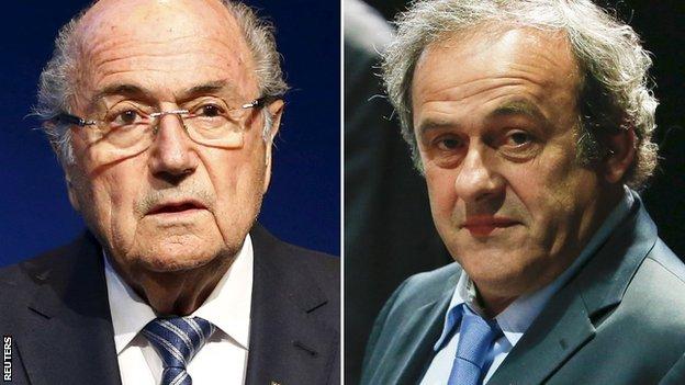 Sepp Blatter (left) and Michel Platini