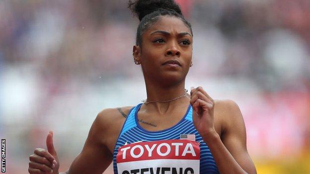 Deajah Stevens came seventh in the 200m final at the Rio Olympics
