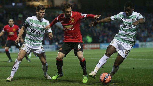 Yeovil Town v Manchester United in 2015