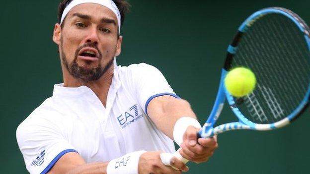 Wimbledon 2019 Fabio Fognini Apologises Over Bomb Outburst In Loss To Tennys Sandgren Bbc Sport