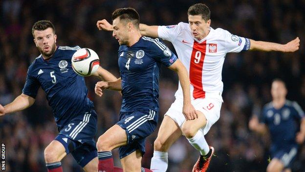 Robert Lewandowski scored twice on Poland's last visit to Hampden, a 2-2 draw in Euro 2016 qualifying