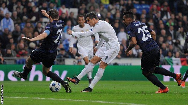 Real Madrid 8 0 Malmo Ff Bbc Sport