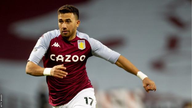 Egypt's Trezeguet in action for Aston Villa