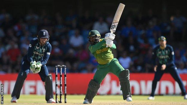 Temba Bavuma hit his third ODI century for South Africa in their victory at the Mangaung Oval