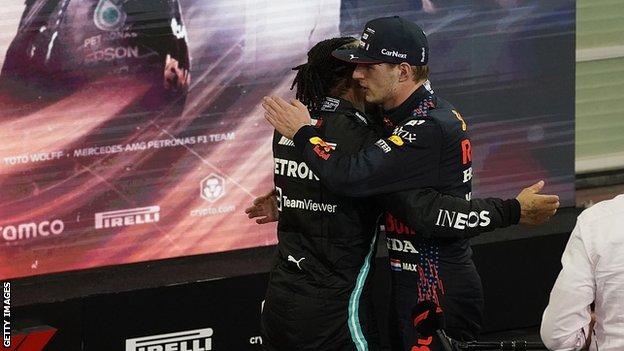 Lewis Hamilton and Max Verstappen