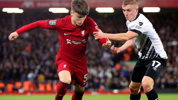 Ben Doak became Liverpool's sixth youngest player when he made his first-team debut against Derby in November