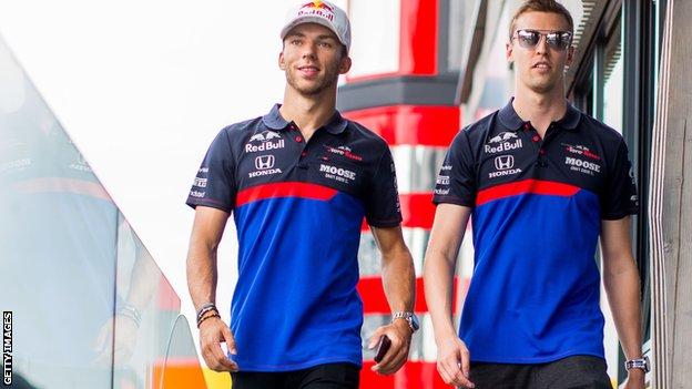 Pierre Gasly and Daniil Kvyat