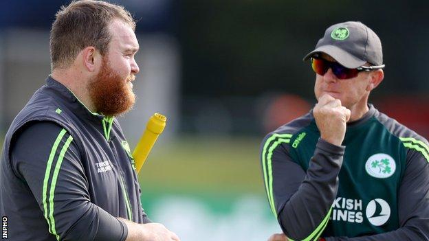 Ireland's Paul Stirling and head coach Graham Ford