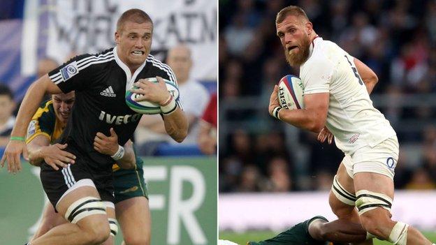 Brad Shields playing for New Zealand and England