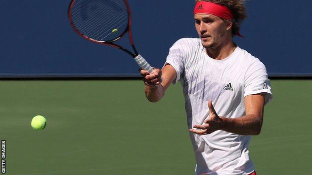 Us Open 2020 Alexander Zverev Into Last Eight By Beating Davidovich Fokina Bbc Sport