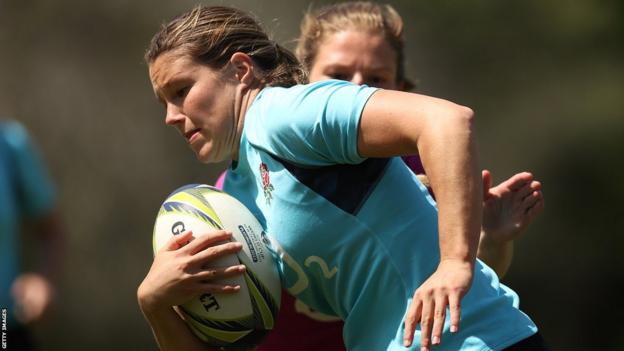 Jess Breach in action for England