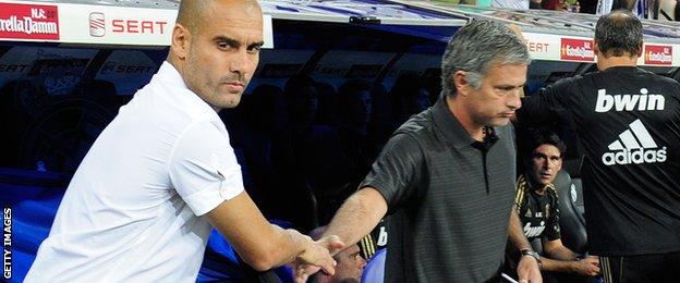 Pep Guardiola and Jose Mourinho