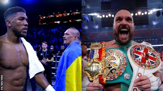 Anthony Joshua, Oleksandr Usyk  Tyson Fury