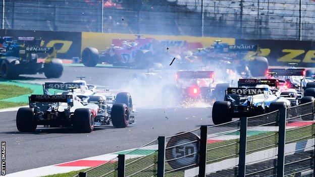 Crash at Tuscan Grand Prix